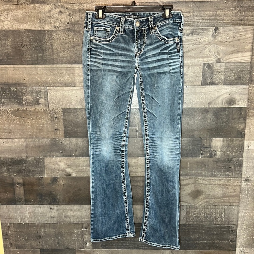Nice Aiko Bootcut Silver Jeans